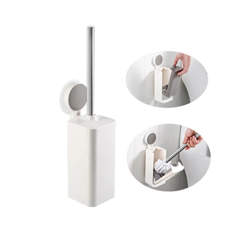 J&S Home, Plastic Toilet Brush Set with Holder, JS185018 – 98770