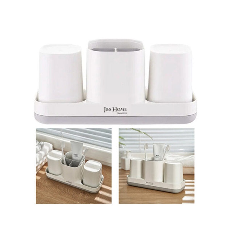 J&S Home, Toothbrush Holder Set With 2 Cups, JS185168 – 98779
