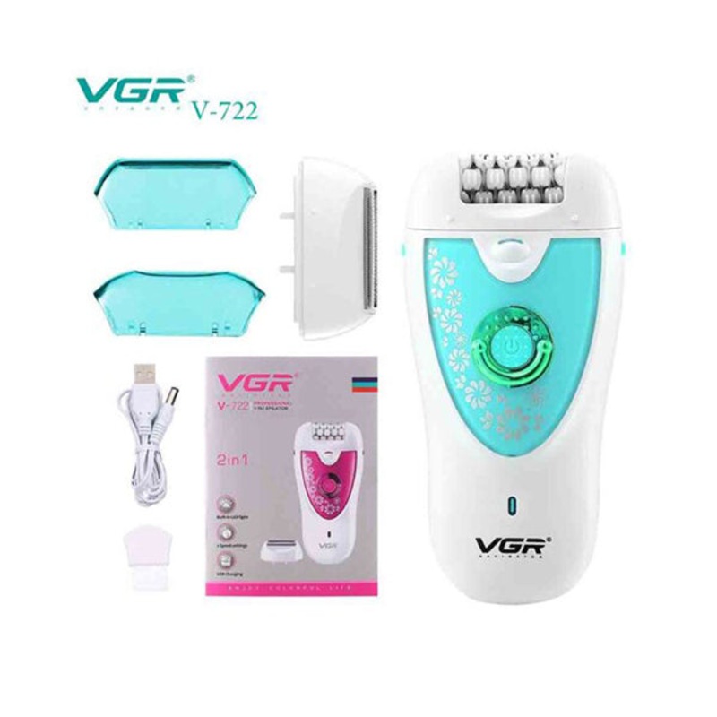 VGR V-722, Lady Epilator Facial Body Armpit Hair Removal Tool – 97158