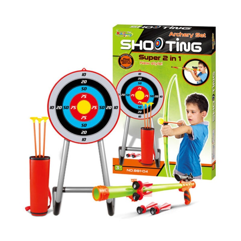 2 in-1 Kids Shooting Bow And Arrow Blow Gun Set – 95358