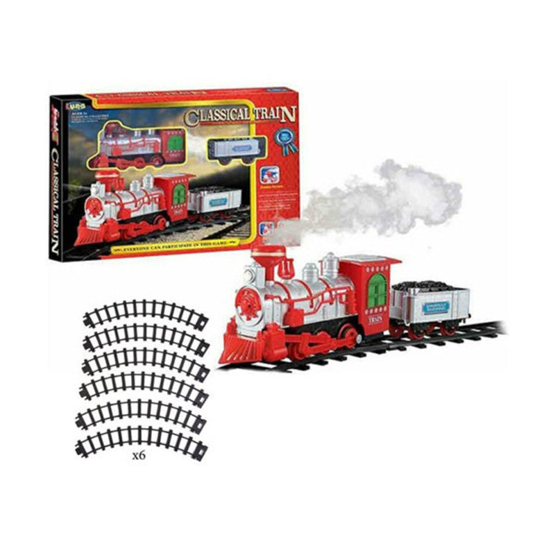 Battery Operated Steam Train Track with Light & Sound 235cm Track – 98168