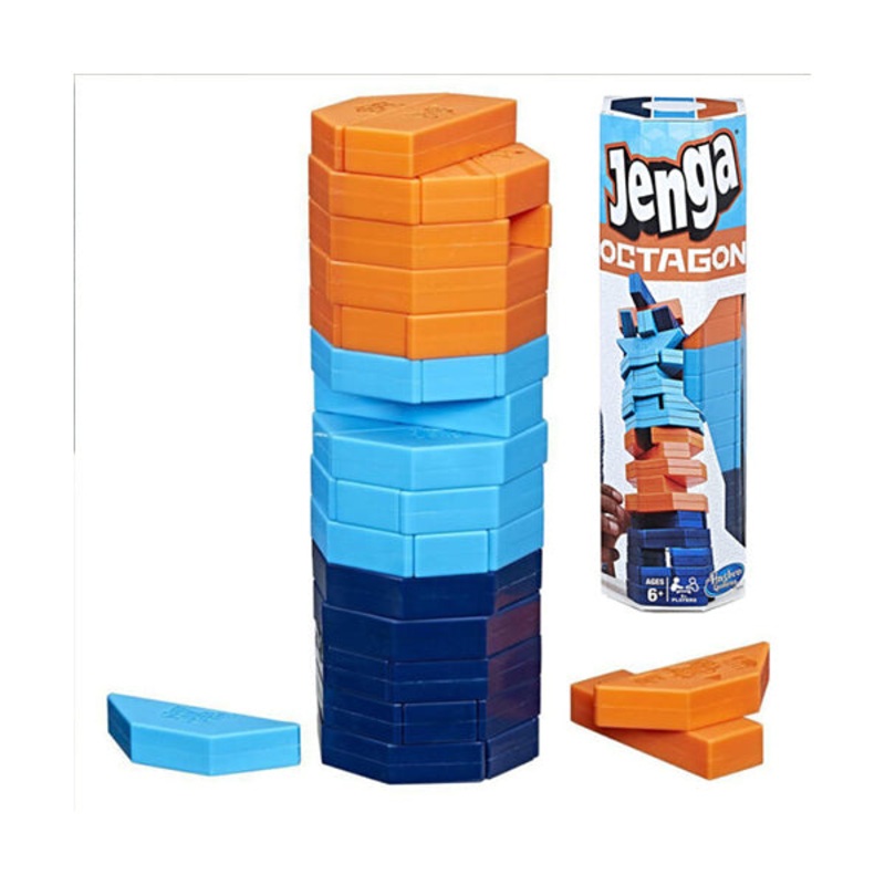 Jenga Octagon Game – 96739|Blue|Brand New