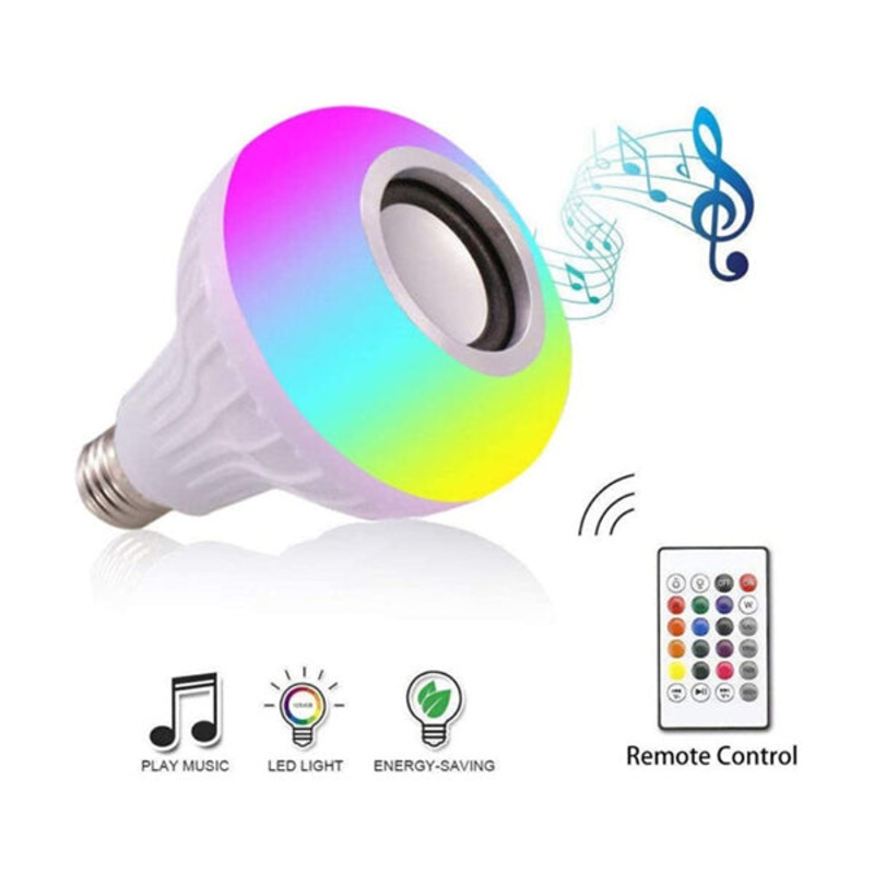 LED Music Bulb Bluetooth Speaker with Remote – 97112