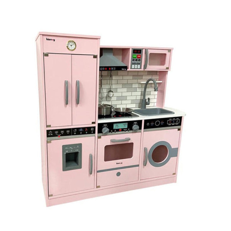 Pink Kitchen Toys Pretend to Play Kids + Light Effects – 96720