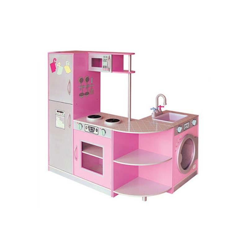Pink Wooden Pretend XLarge Kitchen for Kids – 96716