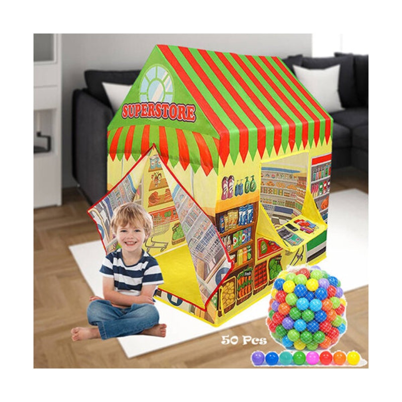 Super Store, Tent Play House for Kids With 50Pcs Colored Ball – 98177