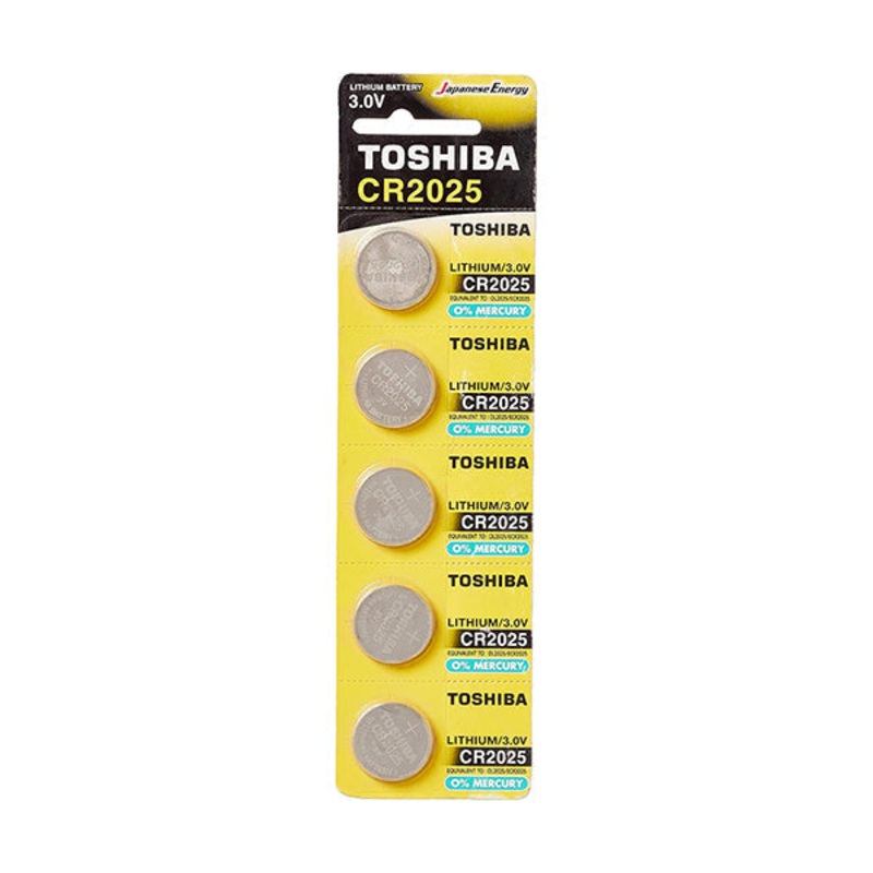 Toshiba CR2025 3V Lithium Battery 5 Pieces BP-1C