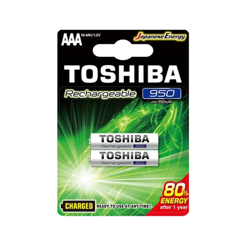 Toshiba Rechargeable Battery AAA 950mAh 2 Pack BP2