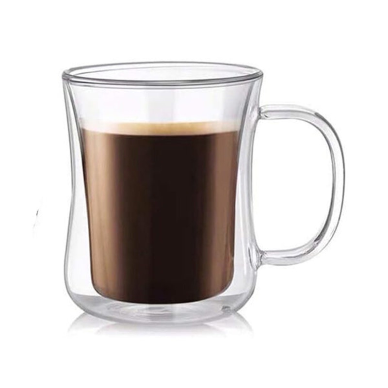 400ml Latte Double Wall Cappuccino Glasses (D9.5 X H12) CM – 10997