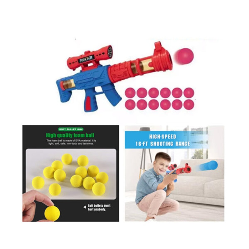 Blaster-automatic 971-14 Air-powered Gun, Shoots Soft Balls – 98059