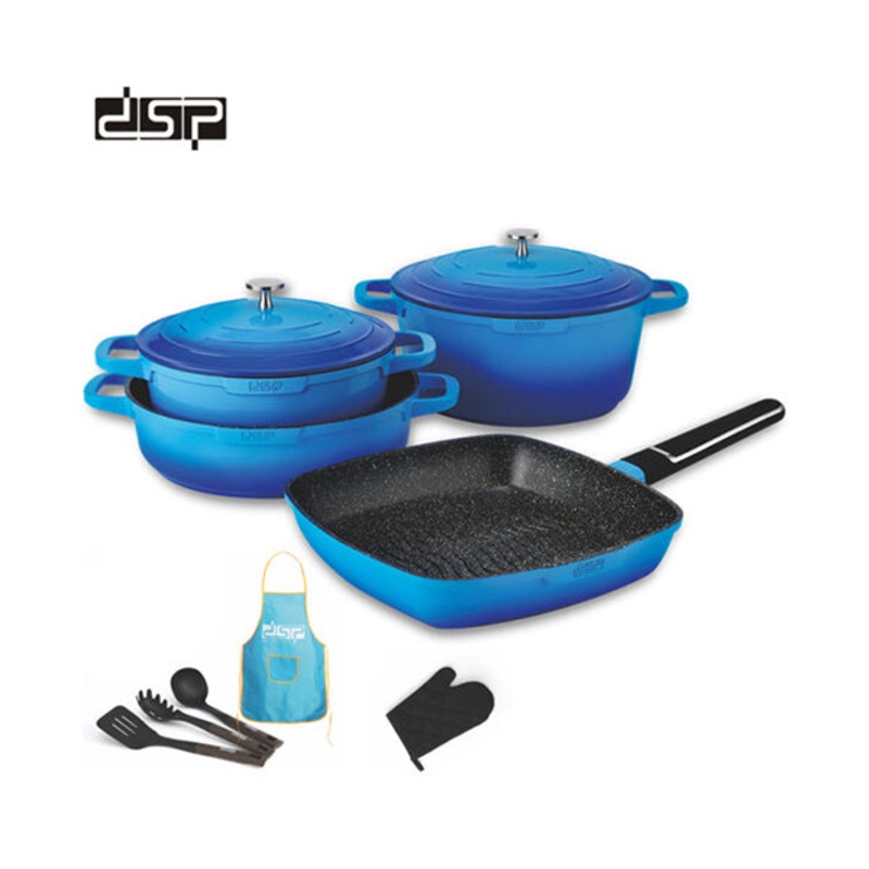 DSP CA013-S01, 9 Pcs Deluxe Non-stick Casserole Cookware Set