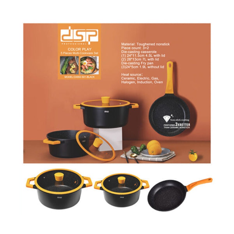 DSP Cookware Set Of 5 pcs CA002-S01 – CA002-S01-B