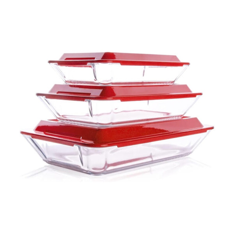 Fenix Set of 3PCS Tempered Nesting Glass Bakeware Set – 10963