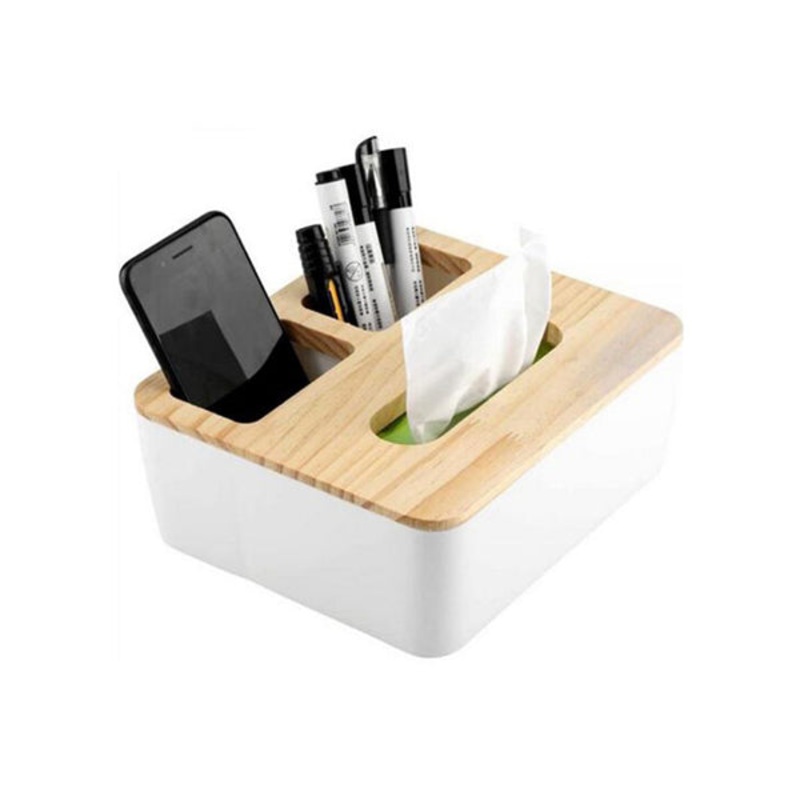 Remote 3-grid Rectangle Tissue Box – 96116