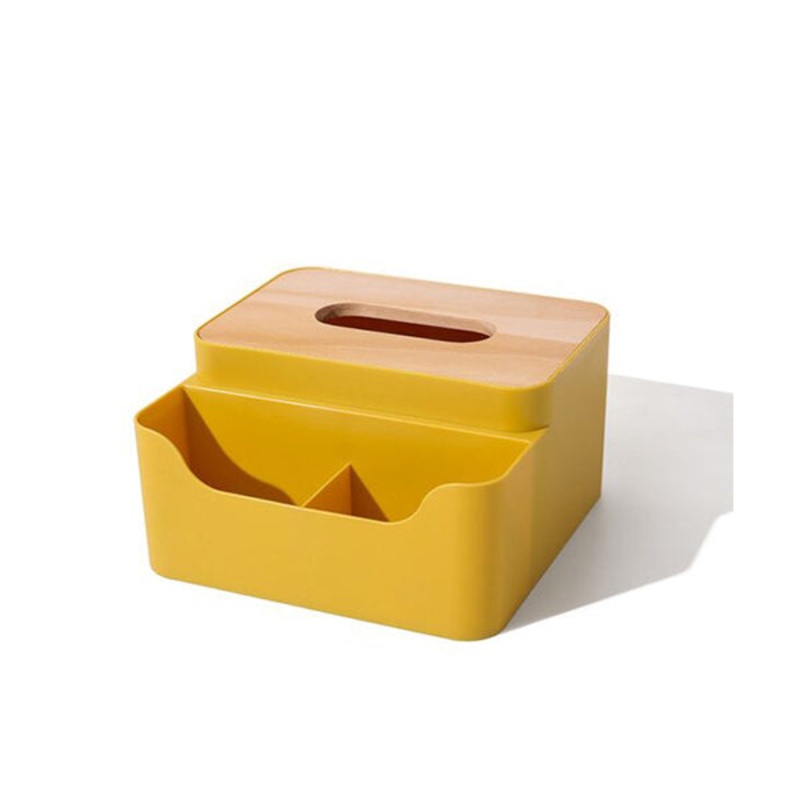 Tissue Box Holder with Storage Compartment – Size 17.5 x 17.5 x 10 cm – 97674