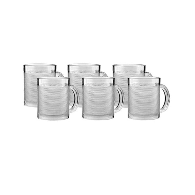 Unique Design Glass Cups x 6 – 97836