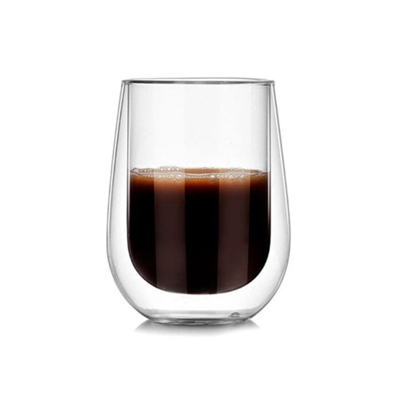 350ml Double Glass Cup (D8 X H12) CM