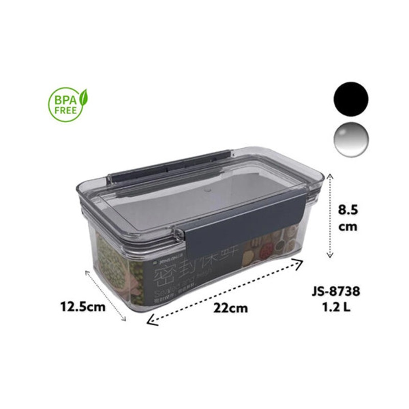 Acrylic Airtight Rectangular Food Storage Box – 97635, Available in Different Sizes