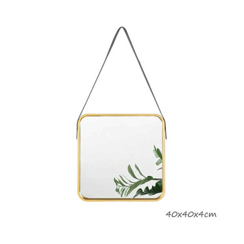 Antique Gold Square Frame Wall Hanging Mirror – 98675