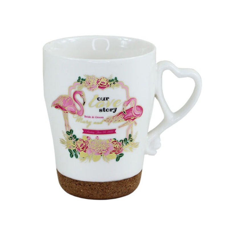 Flamingo Ceramic Mug with Cork Bottom – 90168