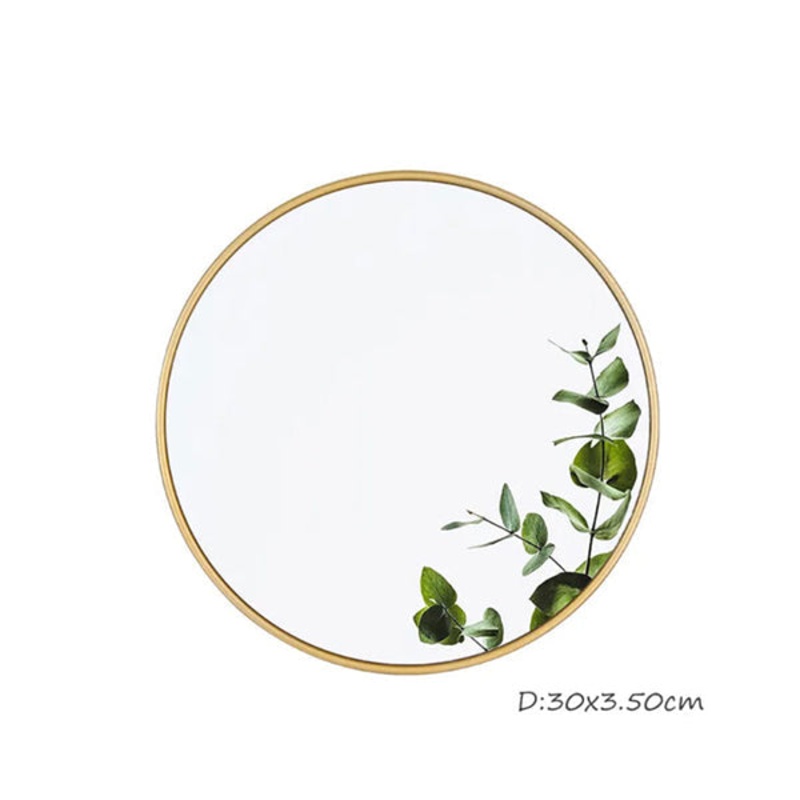 Gold Round Wall Mirror HB-94 – 98680