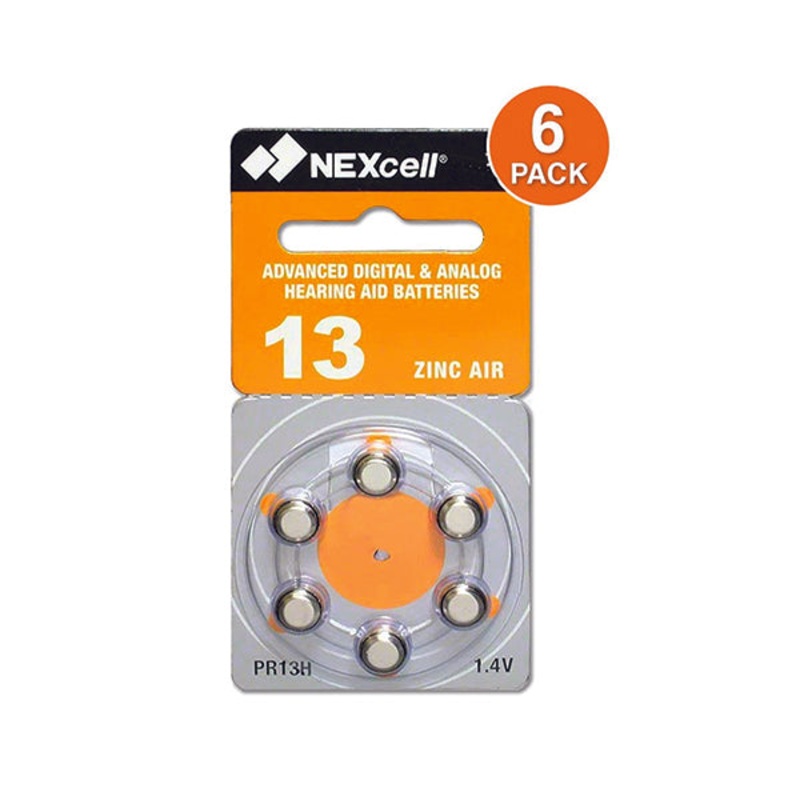 Nexcell Hearing Aid Battery 1.45 Volt Pack of 6 – A13 – B27