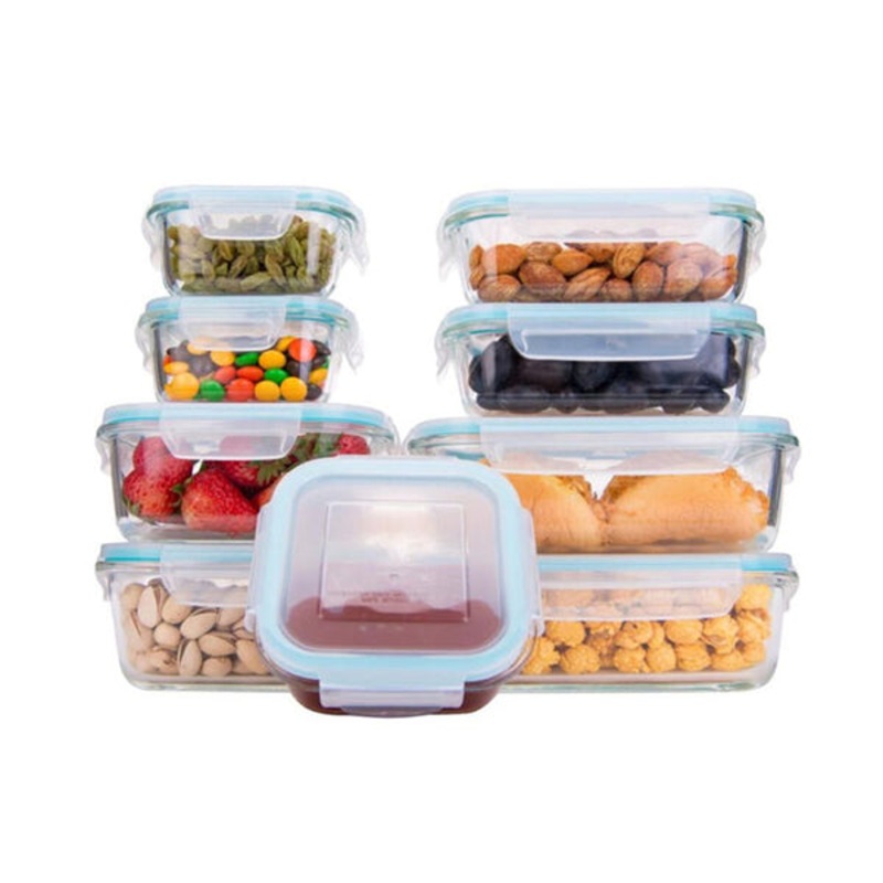Phoenix, Smart Seal Glass Food Container Set Of 3 Pcs – Square – PHX-1