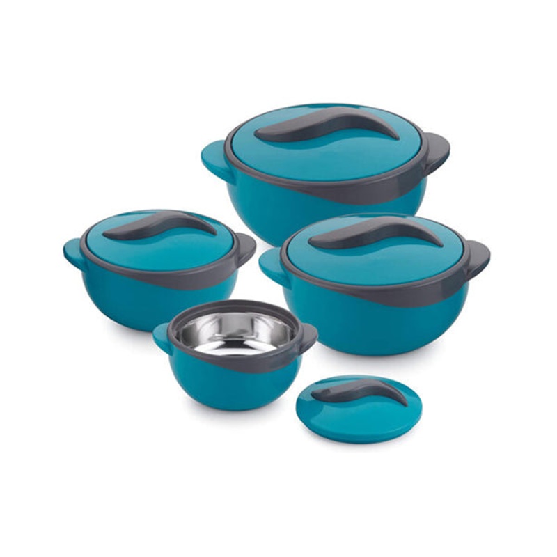 Set of 4 Round Thermal Insulating Pots for Food Storage – 97612