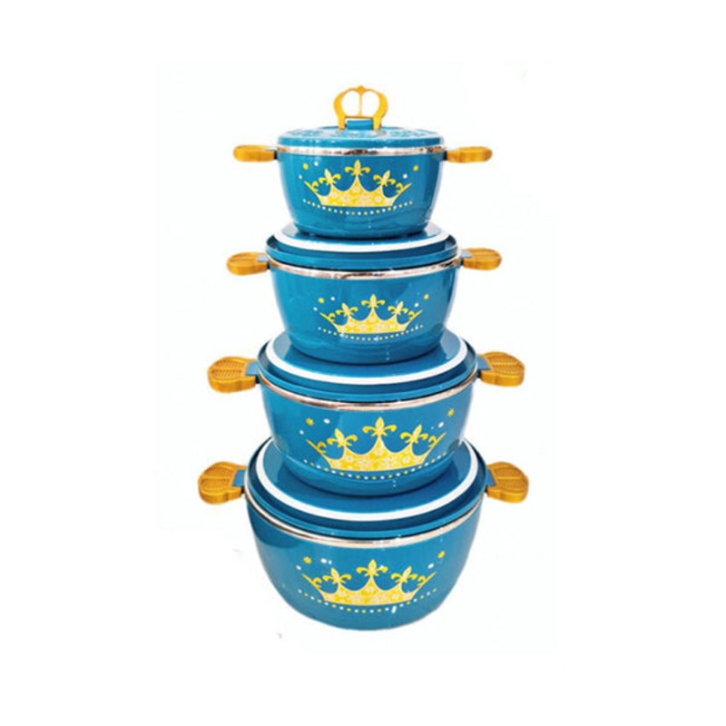 Set of 4 Round Thermal Insulating Pots for Food Storage – 97615