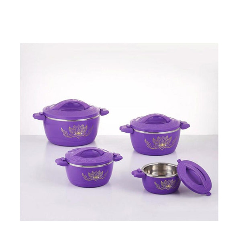 Set of 4 Round Thermal Insulating Pots for Food Storage – 97616
