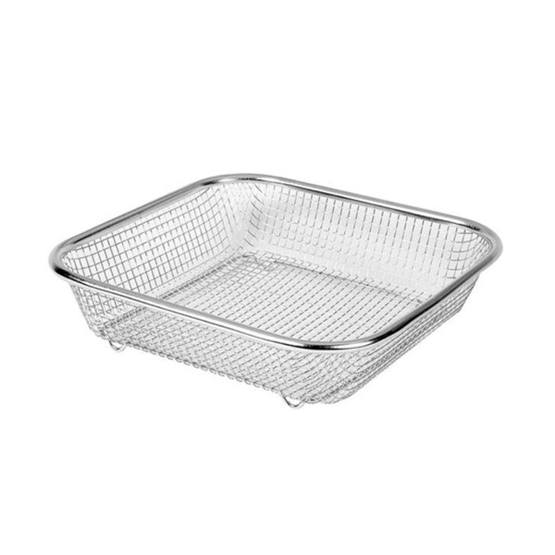 Square Stainless Steel Kitchen Drain Rack Storage Basket 24x24cm – 10415