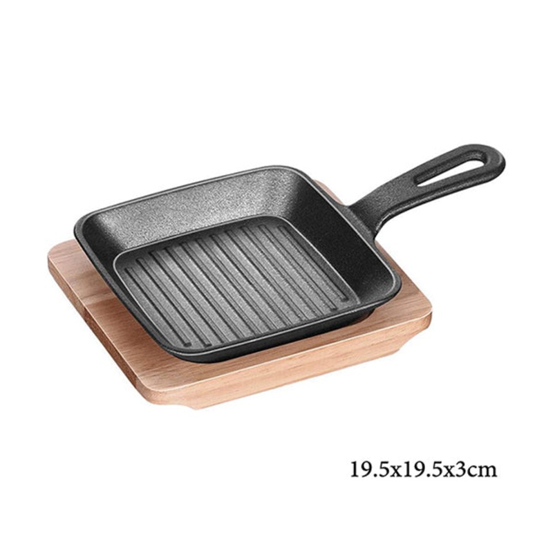 Unique Steak Pan Cast-Iron Oven Dish – 19.519.5x3cm – 10446