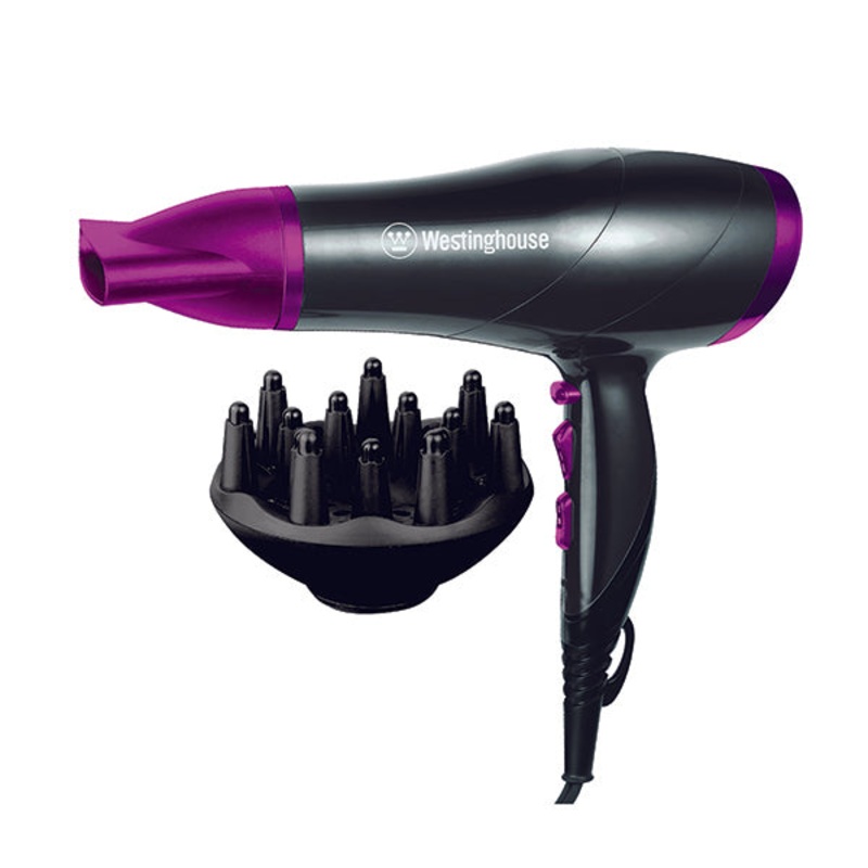 Westinghouse Ionic Hair Dryer with Adjustable Heat and Diffuser 2200 Watt – WH1125 – HC206