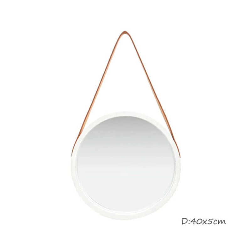 Wooden Round Hanging Decorative Vanity Mirror 6015L – 98685