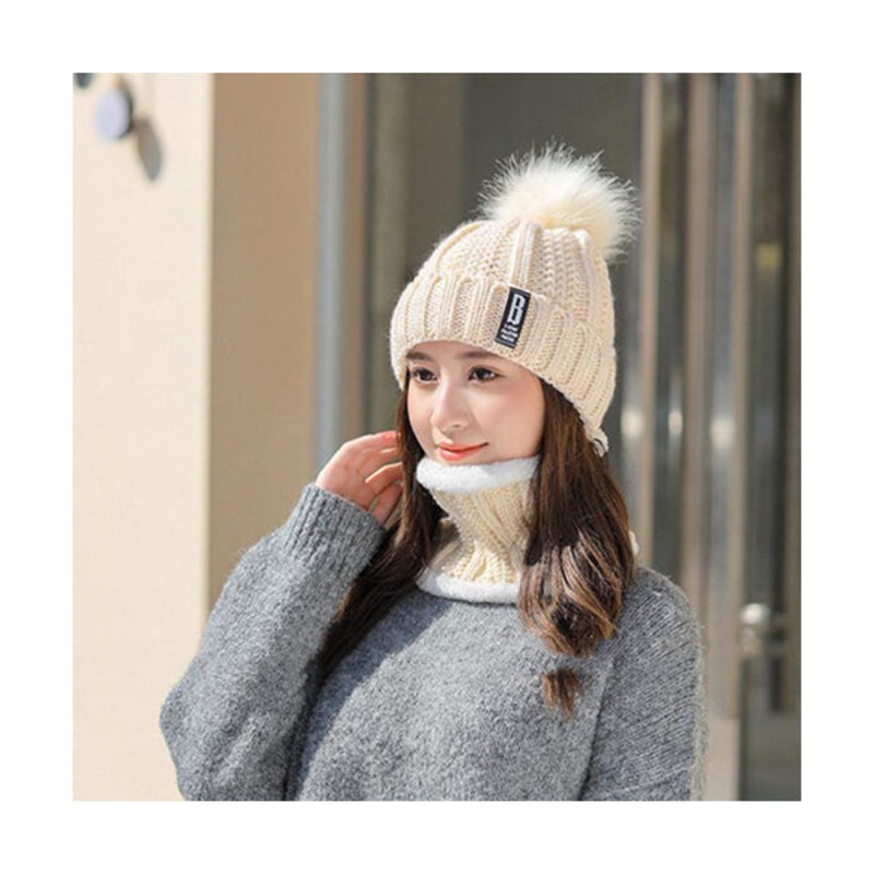 2 Pcs Ball Cap and Scarf Soft Warm Snow – 97529
