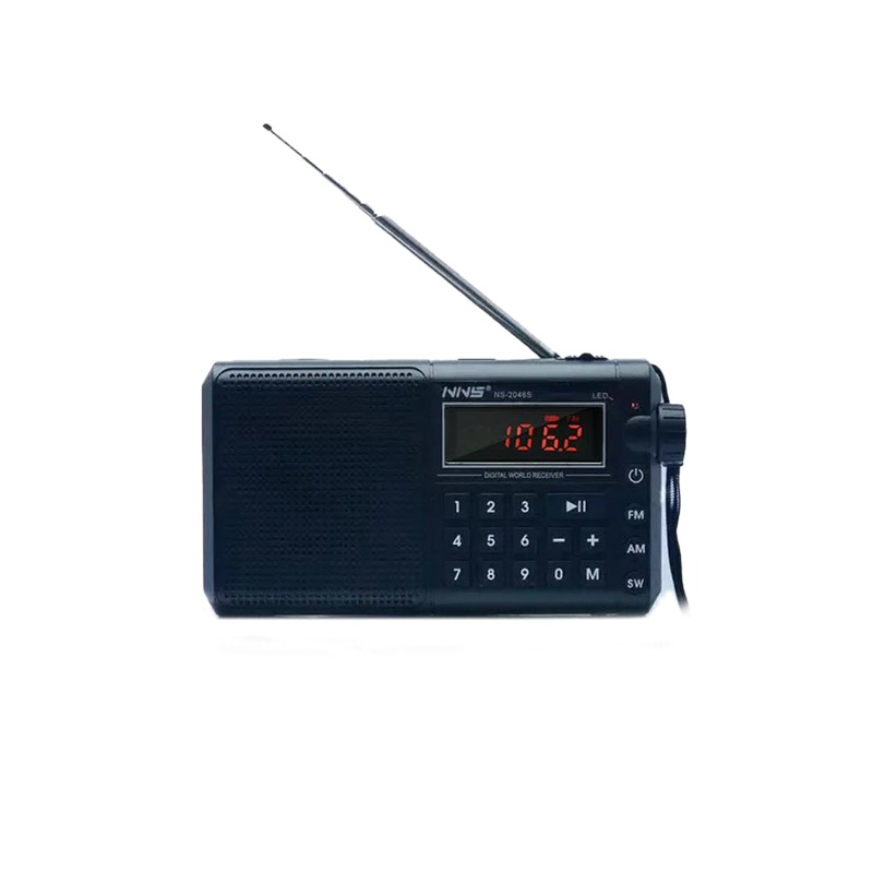 Hay- Power Portable Flashlight Digital Display Am/Fm/Sw 3 Band Solar Radio With USB/Tf Music Player NS2046S