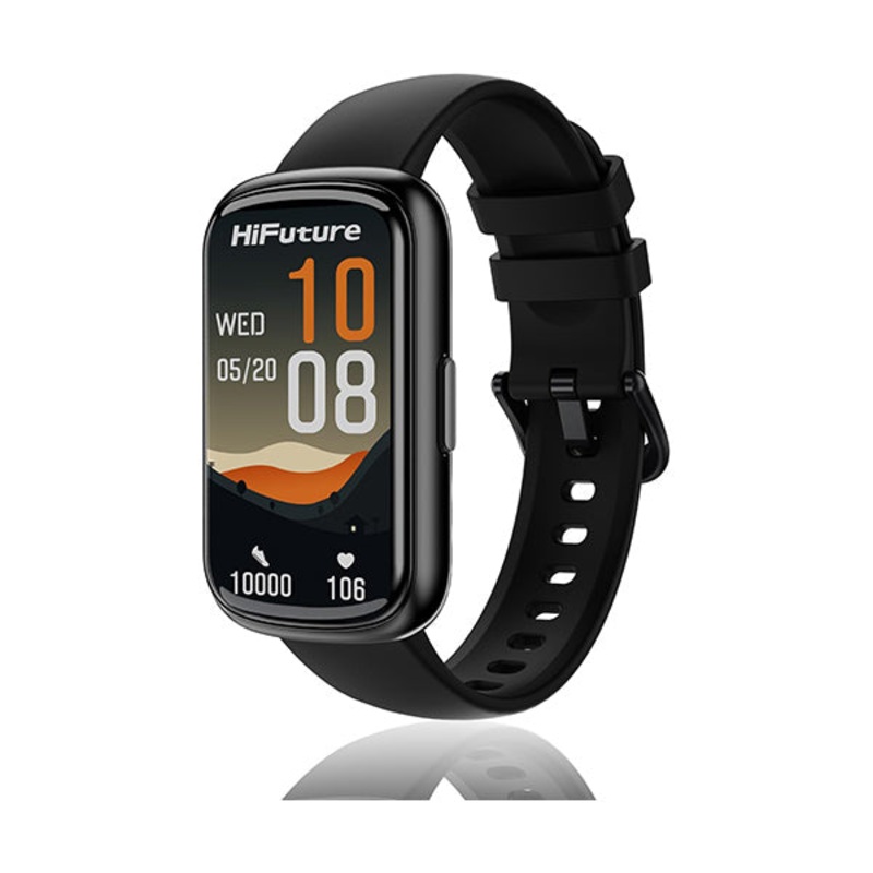 HiFuture EV02 Bluetooth Smart Calling Watch, 1.47 Inch IPS Display, 7 Days Daily Use, 100+ Sport Mode, Heart Rate Monitoring, IP68 Waterproof Smart Watch Black Color, HSSW6