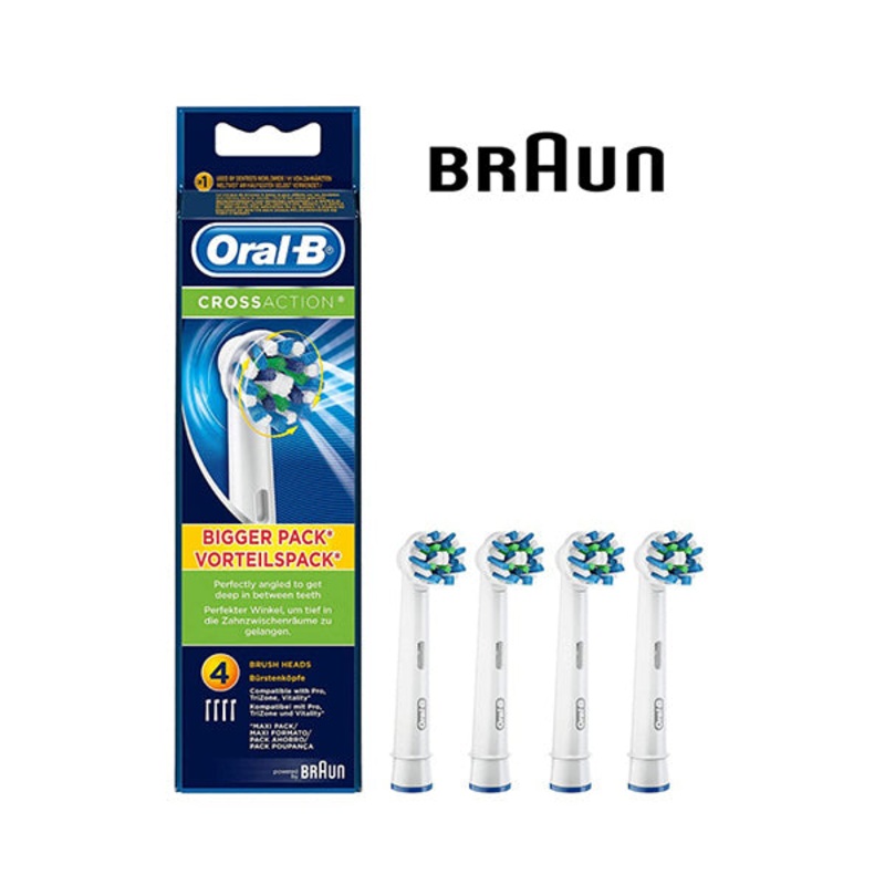 Oral-B Cross Action Replacement Brush Heads – Pack Of 4