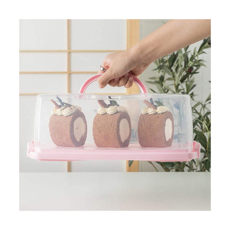 Plastic Bread cake Box with Portable Handle – 97967
