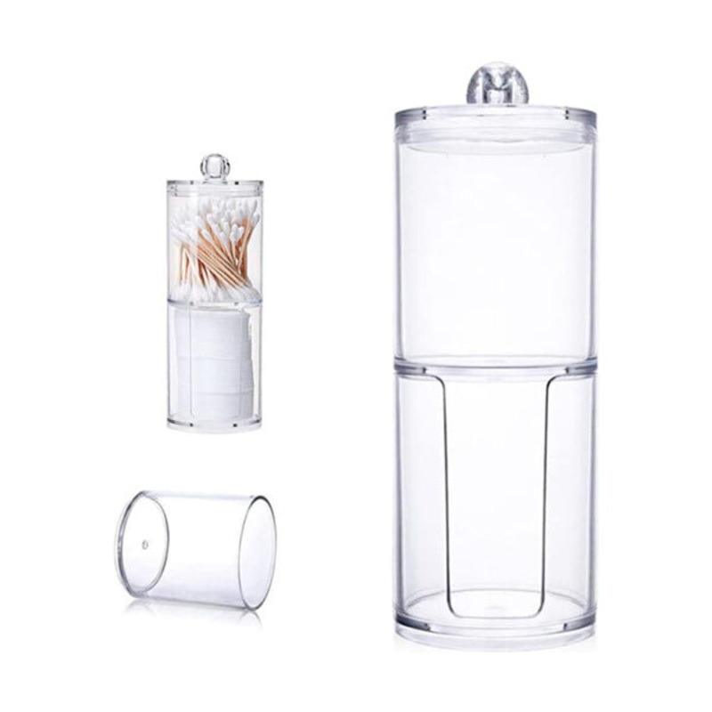 Acrylic Cosmetic Organizer, 2 Layers Cotton Pad Holder #2194 – 10830