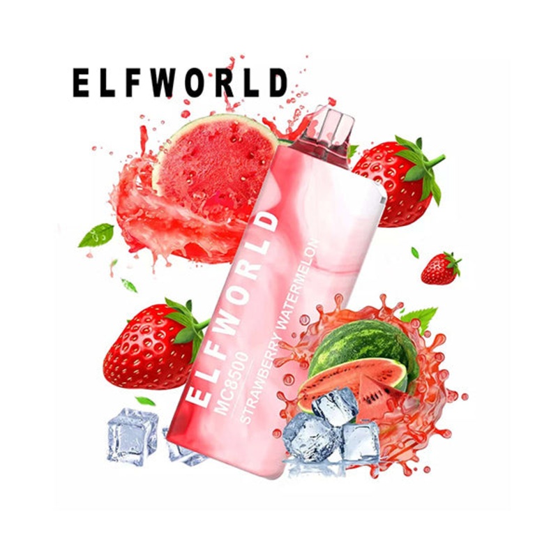 ELFWORLD MC8500 Vape Strawberry Watermelon, 8500 Puffs 14ml E-liquid Disposable Hookah Bar
