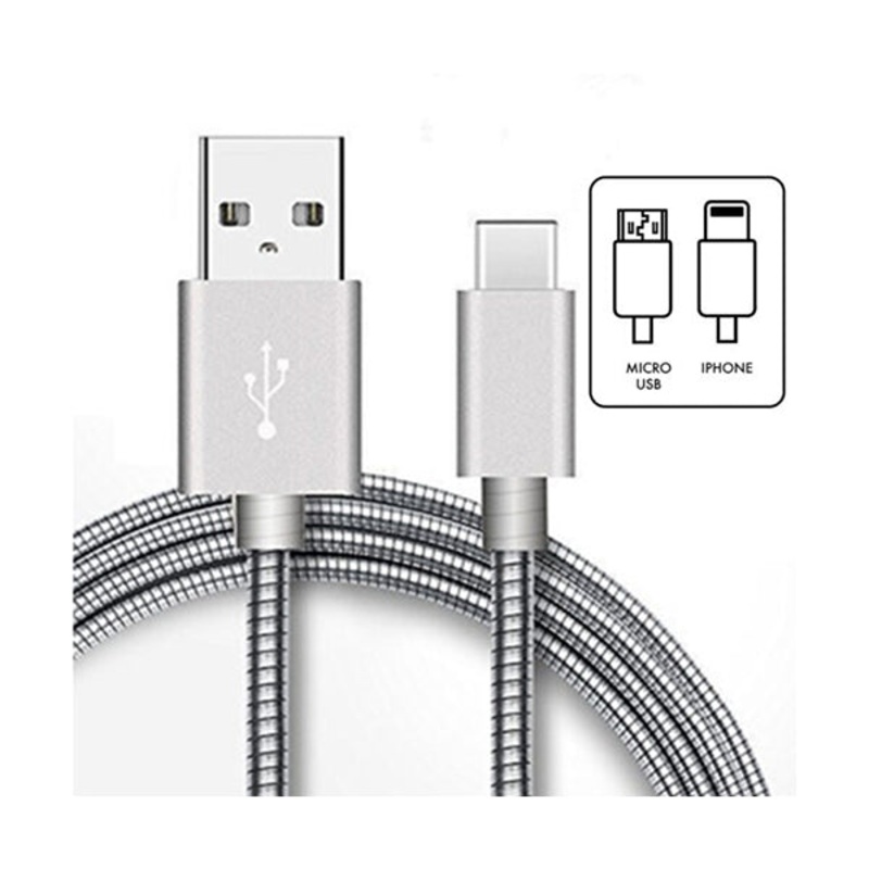 Hisoonton HST-209, 1 Meter Charging Cable, IOS & MicroUSB