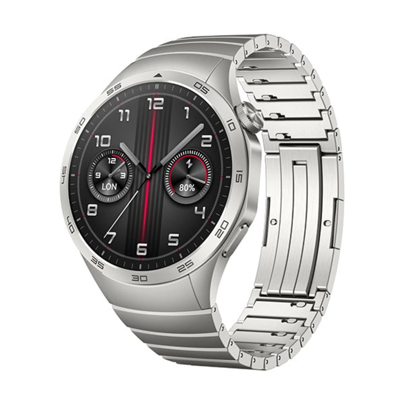 HUAWEI Watch GT4 46mm Bluetooth Smartwatch 1.43 AMOLED Screen Stainless Steel Strap