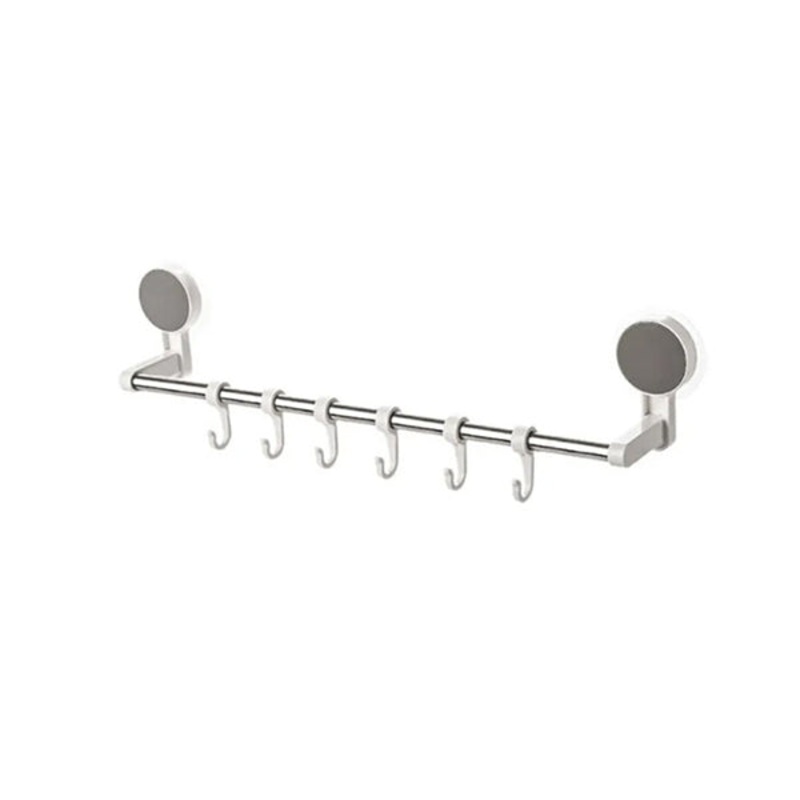 J&S Home, Organizing Plastic Towel Rack With Hooks 48cm, JS185014 – 98766