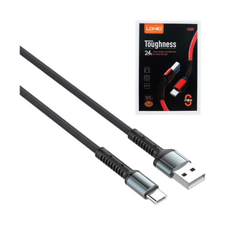 LDNIO LS64, Fast Charge, Data Cable – 2 Meters, IOS & MicroUSB