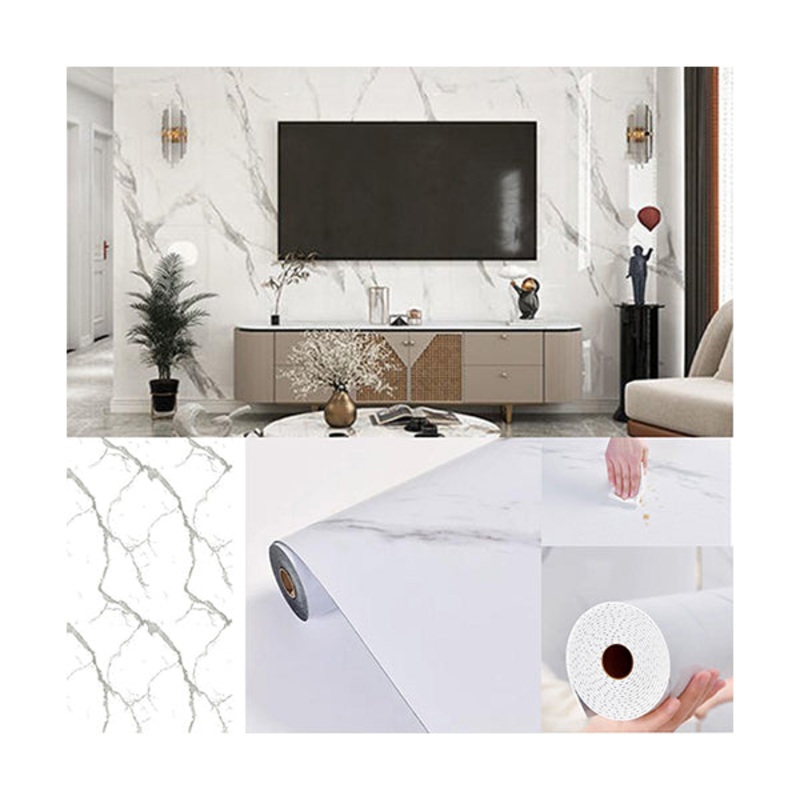 Marble Peel and Stick PVC Wallpaper 60x1000x.03cm – 10305