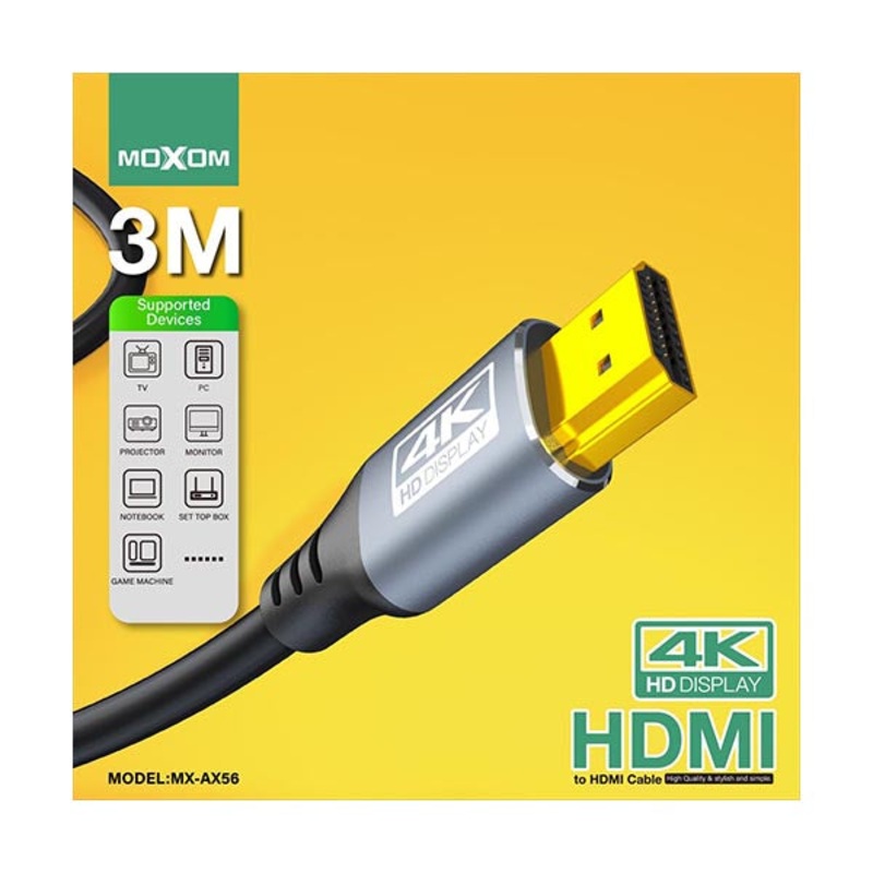 Moxom HDMI To HDMI Cable 4K HD Display 3M MX-AX56