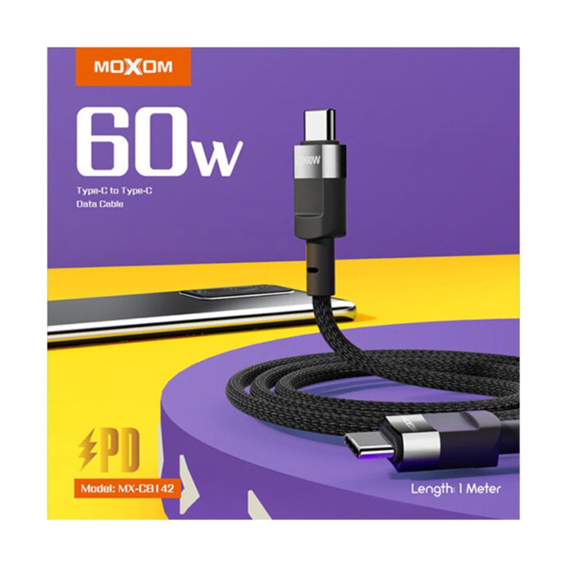 Moxom MX-CB142, 60W Premium PD Type-C to Type-C Data Cable