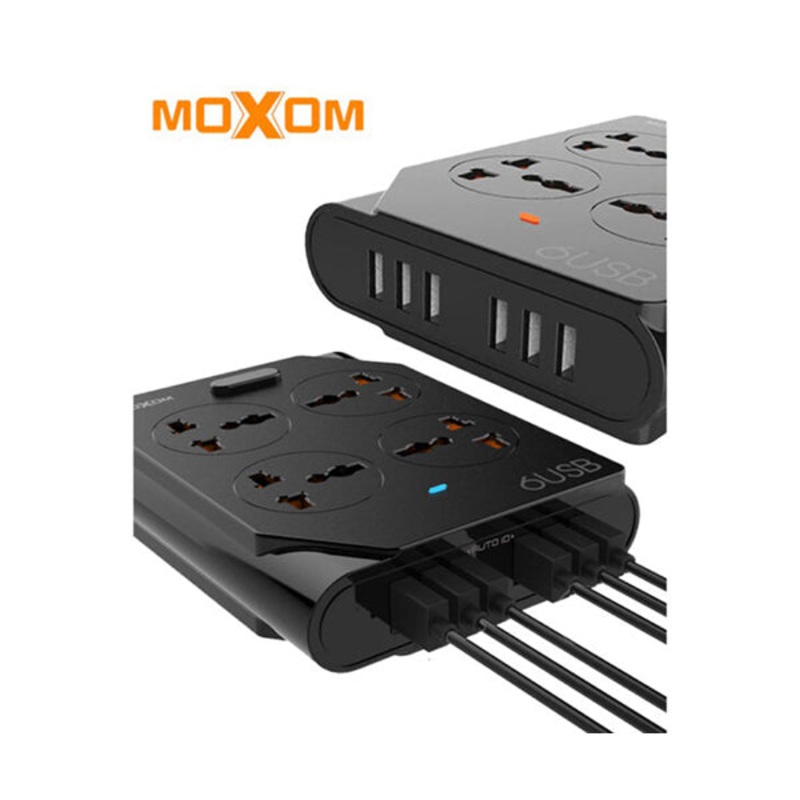 Moxom, Power Strip 4 Universal Socket With 6 USB KH63
