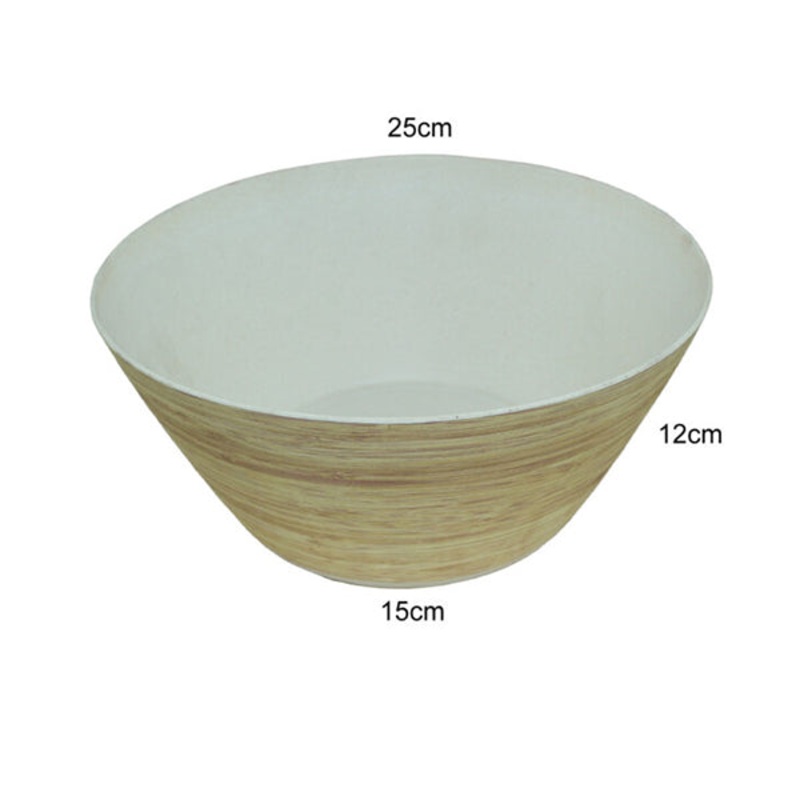 Salad Bowl Wooden Melamine Dinnerware 25cm x 12cm x 15cm – 97065